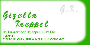 gizella kreppel business card